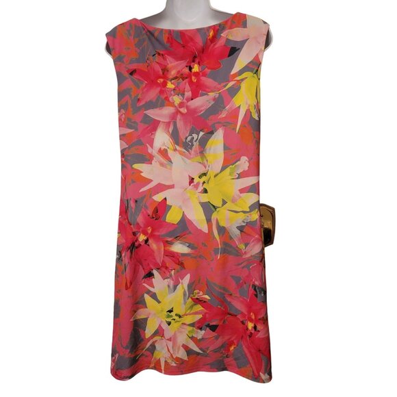 Trina Turk Floral Sheath Sleeveless Dress M Tropical FELANA 2 Beach Cruise - Picture 3 of 7